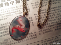 Colgante Bronce Pez Naranja