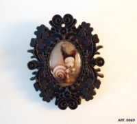 Broche Resina Caracol